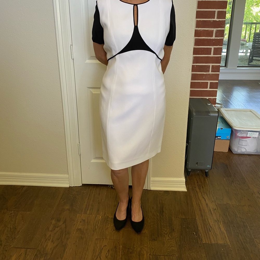 Elegant Black and White Dress